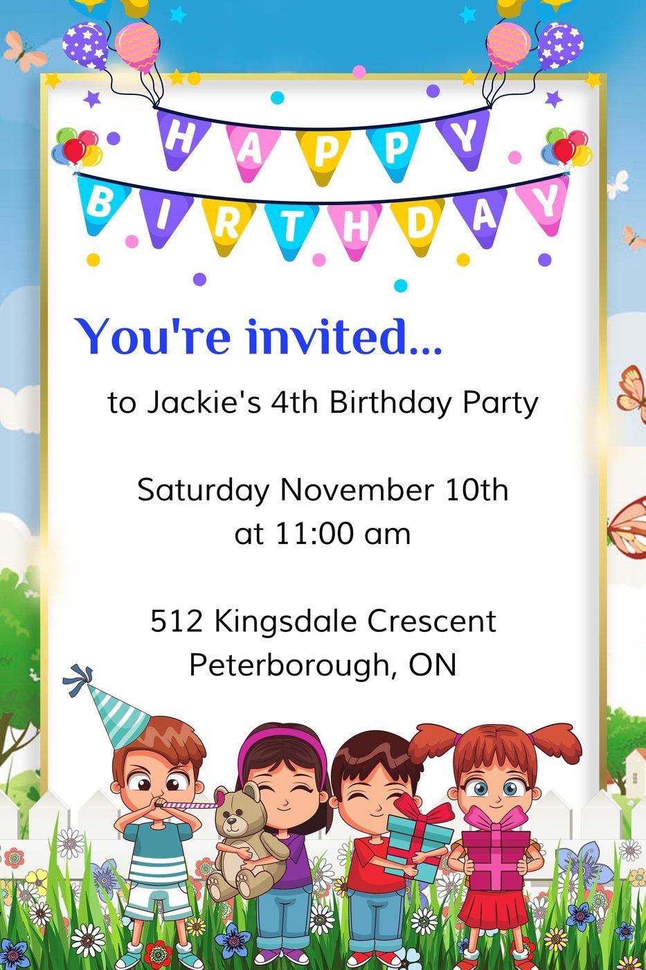 Kids&rsquo; Birthday Invitation